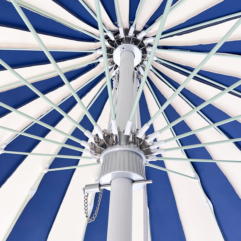 2,5 M Sinivalkoinen Patchwork Pagoda Sateenvarjo